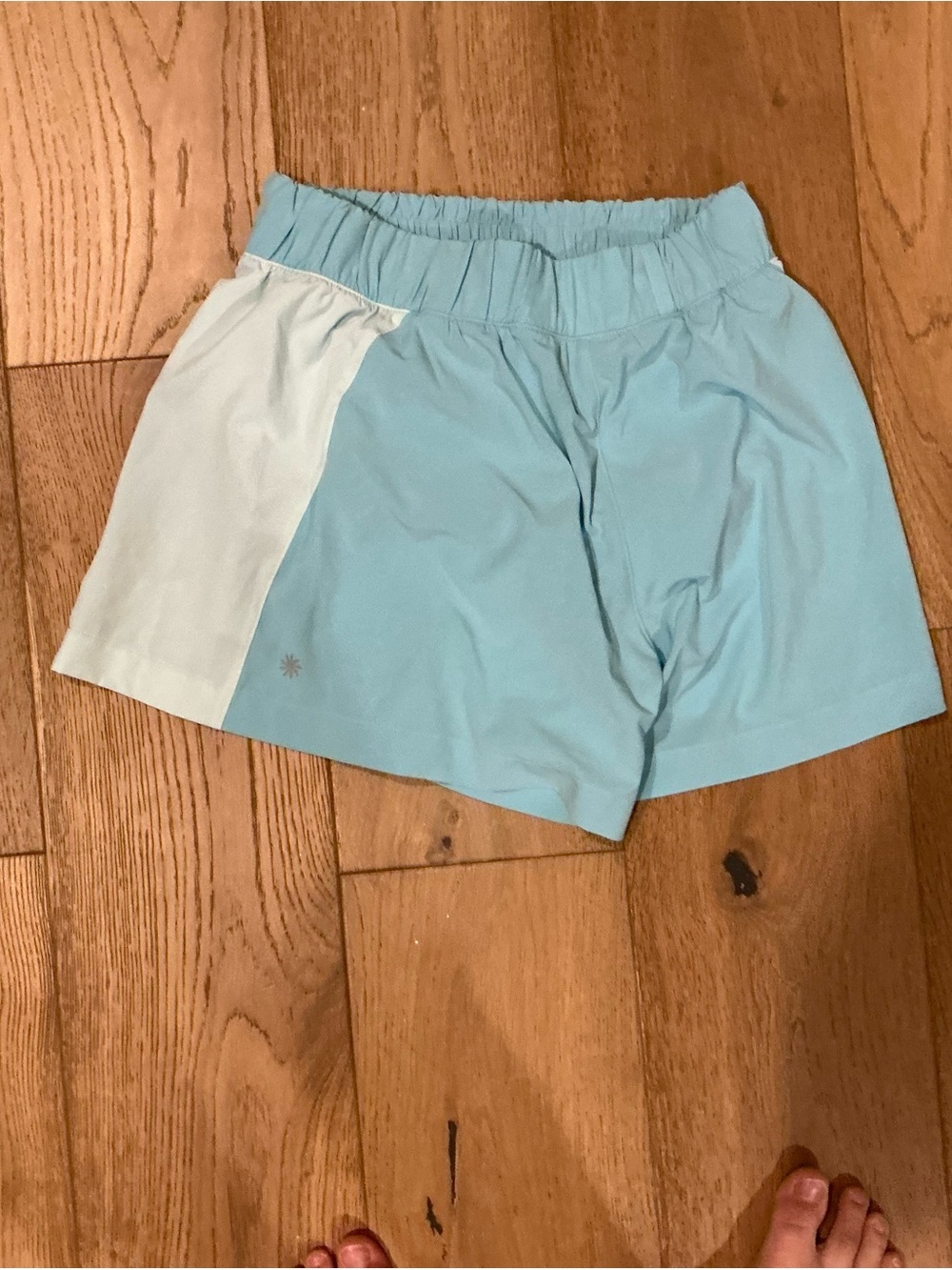 Athleta Girl’s Light Blue Two-Tone Athletic Shorts